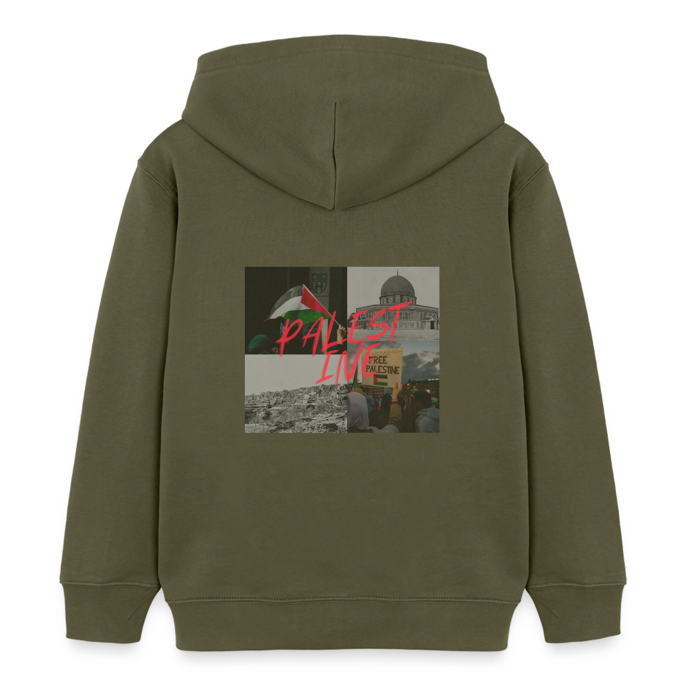 Sweat à capuche bio - kaki